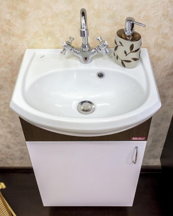 Мебель для ванной Sanflor Мокко 45 венге, белая L фото 6