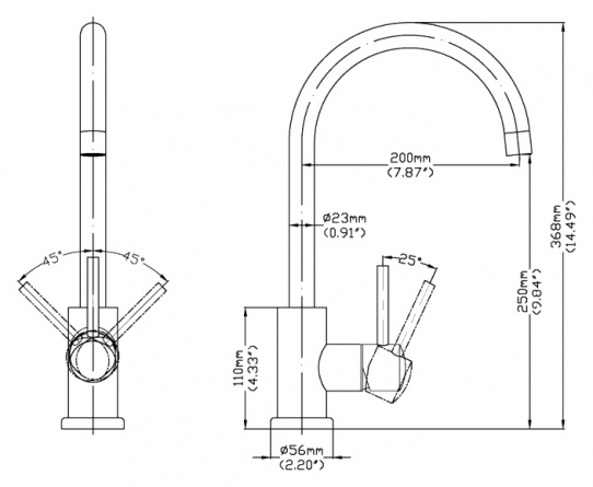 Смеситель Seaman Eco Koblenz SSN-2060 для кухонной мойки фото 2