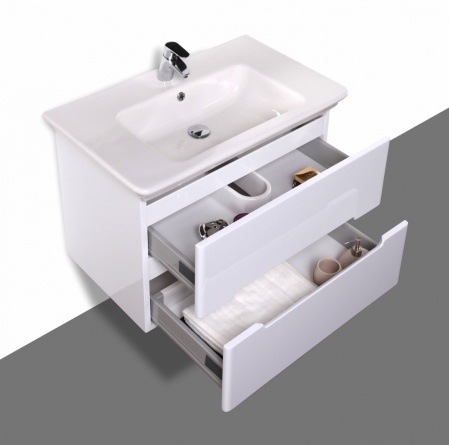 Тумба для комплекта BelBagno Torino 80 bianco lucido фото 5