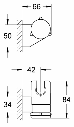 Настенный держатель Grohe Tempesta New фото 2
