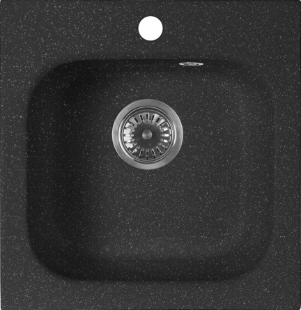 Мойка кухонная AquaGranitEx M-43 черная фото 1