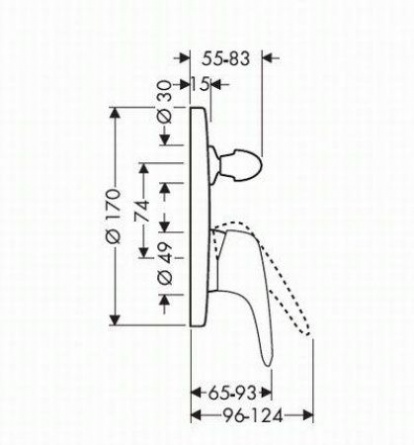 Hansgrohe Metris E  для ванны фото 2