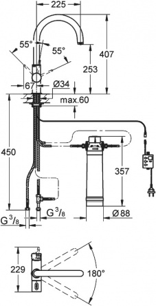 Смеситель Grohe Blue Pure 33249DC1 с функцией фильтрации фото 6