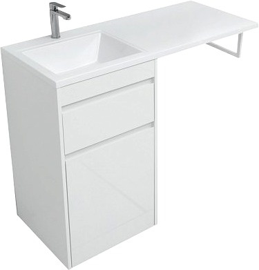 Тумба для комплекта Aquanet Токио 58 1 ящик, с бельевой корзиной фото 6