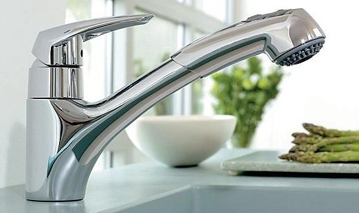 Смеситель для кухонной мойки Grohe Eurodisc с выдвижным изливом фото 3