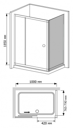 Душевой уголок RGW Classic CL-45 100x80 см фото 2