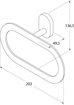 Полотенцедержатель Iddis Mirro Plus кольцо фото 2