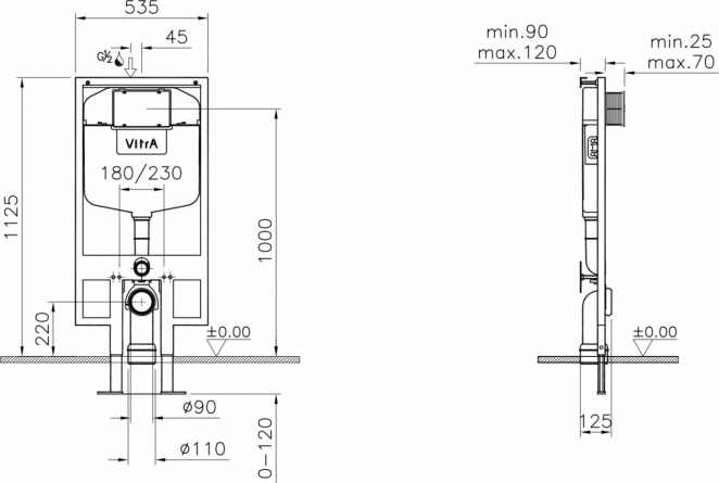 Комплект VitrA Zentrum 9012B003-7206 4 в 1 с микролифтом фото 9