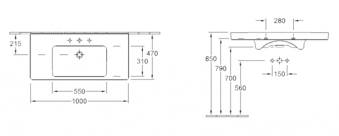 Мебельная раковина Villeroy & Boch Subway 2.0 7175 A001 фото 2