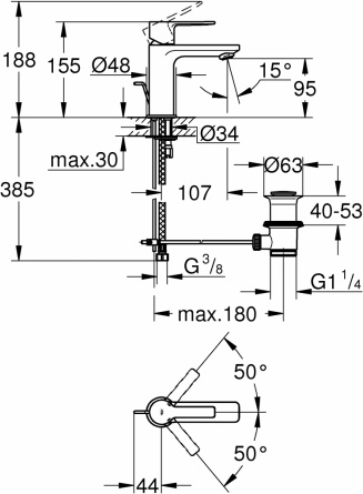 Смеситель Grohe Lineare 32109DC1 для раковины фото 4