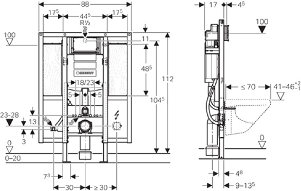 Система инсталляции для унитазов Geberit Duofix 111.375.00.5 фото 4