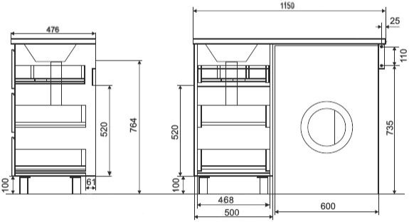 Мебель для ванной Эстет Dallas Luxe 115 напольная, 3 ящика, L фото 10