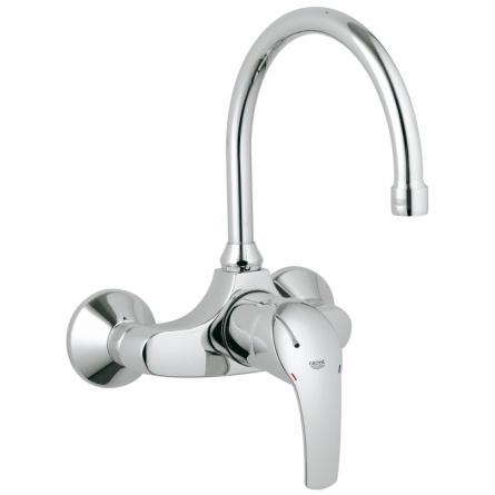 Смеситель для кухонной мойки Grohe Eurosmart, настенный с высоким изливом фото 1