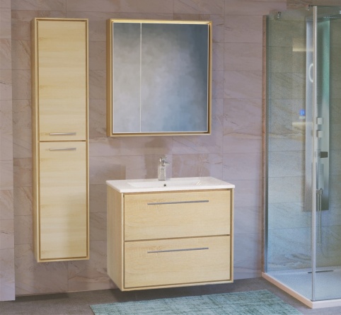 Мебель для ванной Raval Frame 75 дуб сонома, подвесная фото 4