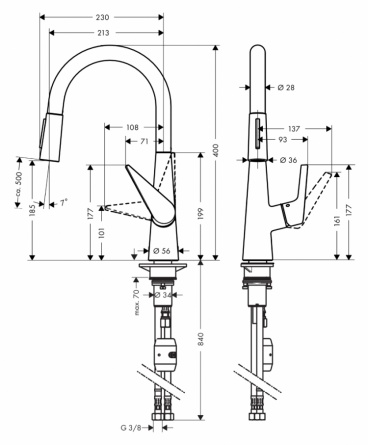 Смеситель Hansgrohe Talis S  для кухонной мойки фото 2