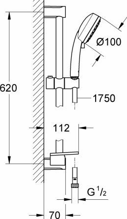 Душевой гарнитур Grohe Tempesta Cosmopolitan 27928002 фото 2