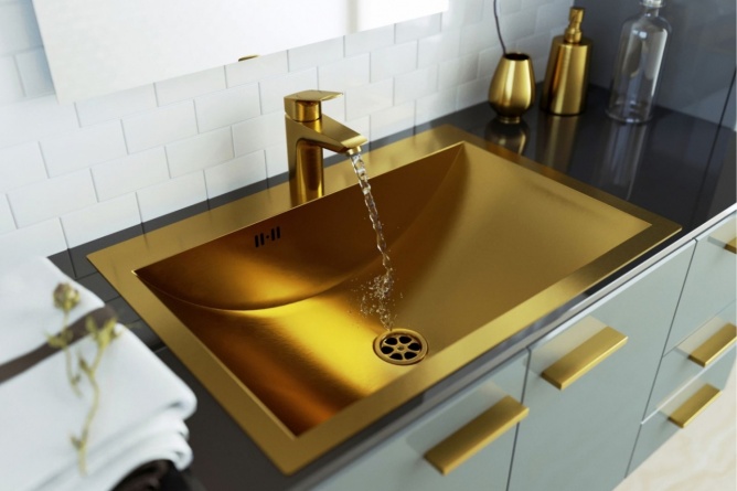 Раковина Zorg Inox U 4560 bronze фото 2