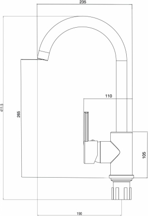 Смеситель Orange One Life P04-001cr для кухонной мойки фото 6