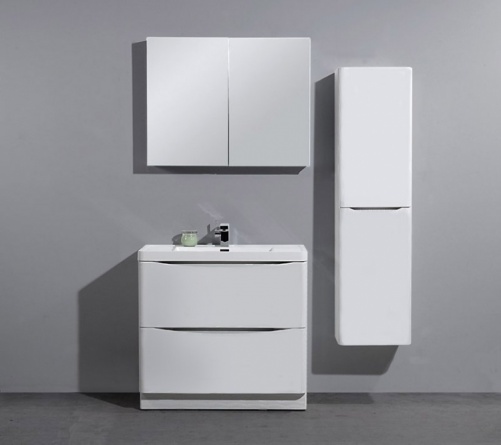 Тумба для комплекта BelBagno Ancona-N 90 bianco lucido напольная фото 2