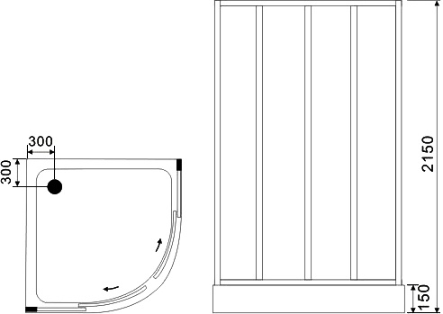 Душевая кабина Black&White Galaxy G8501 900 фото 10