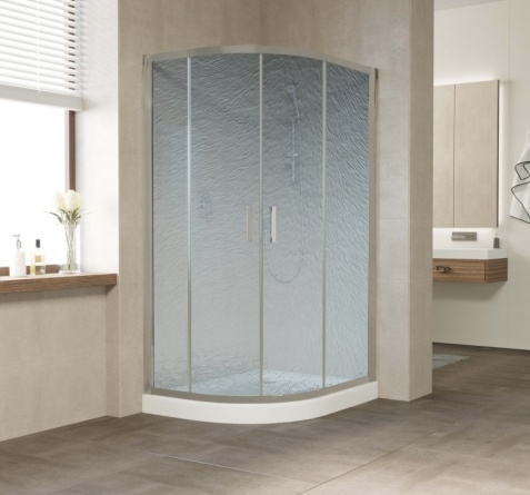 Душевой уголок Vegas Glass ZS-F 110*100 07 02 профиль матовый хром, стекло шиншилла фото 2