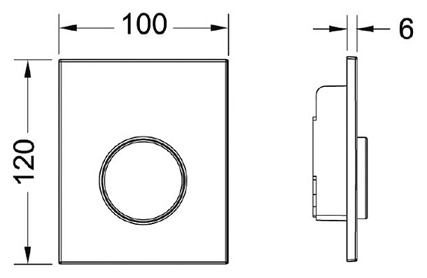 Кнопка смыва Tece Loop Urinal  пергамон фото 3