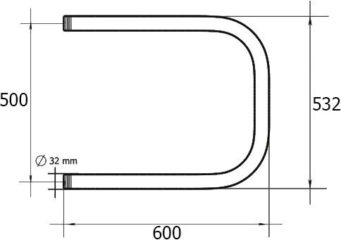 Полотенцесушитель водяной Terminus П-образный П 500*600 фото 4
