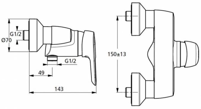 Смеситель Ideal Standard CeraMix Blue  для душа фото 2