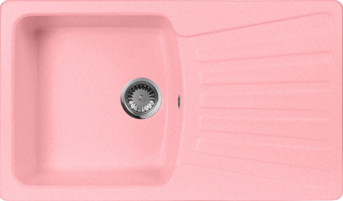 Мойка кухонная AquaGranitEx M-12 розовая фото 1