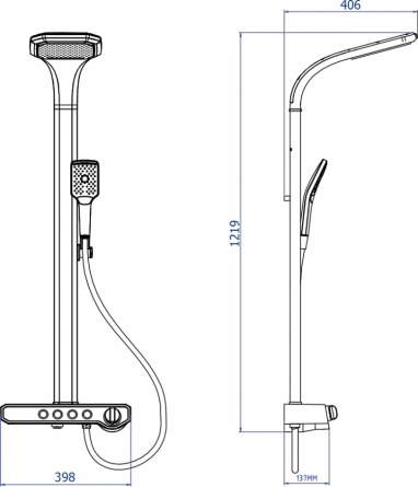 Душевая стойка Gllon GL-SF2070B-S фото 5