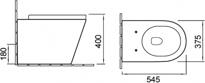 Комплект SantiLine SL-5020 + SL-02 безободковый унитаз с микролифтом+ бачок для скрытого монтажа фото 4