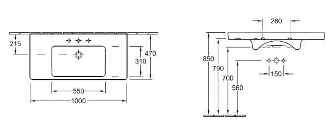 Мебельная раковина Villeroy & Boch Subway 2.0 7175 A0 R1 фото 2