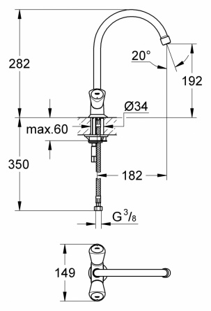 Смеситель Grohe Costa L  для кухонной мойки фото 6