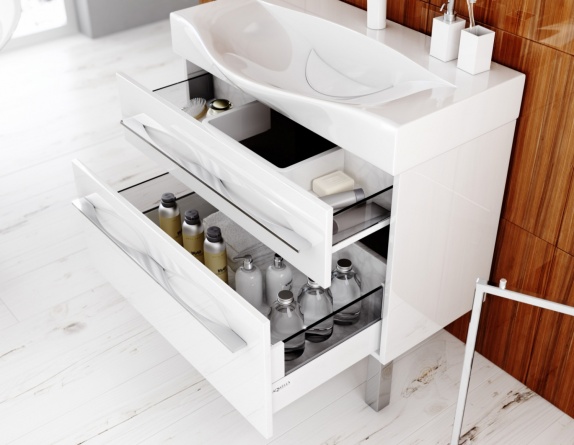 Тумба для комплекта Aqwella 5 stars Milan 100 с ножками, с ящиками фото 3