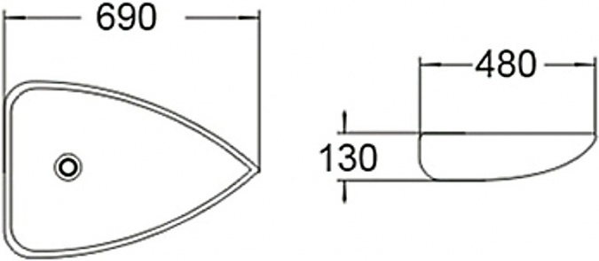 Раковина SantiLine SL-1033 фото 2