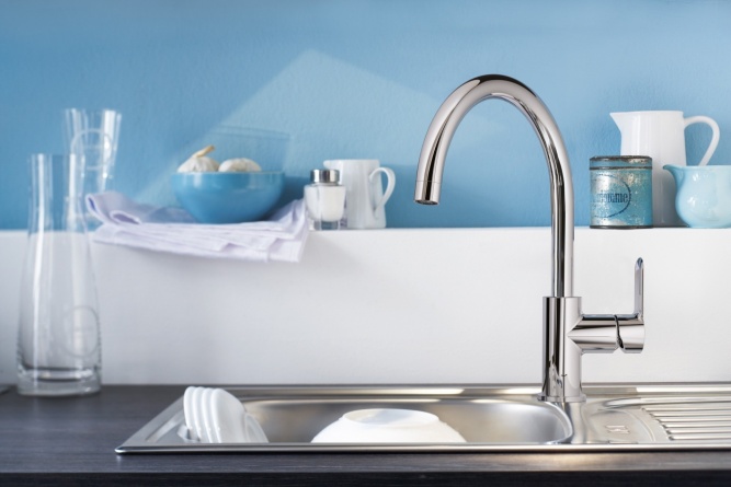 Смеситель Grohe BauEdge 31367000 для кухонной мойки + Средство для очистки Grohe Grohclean 48166000 фото 3