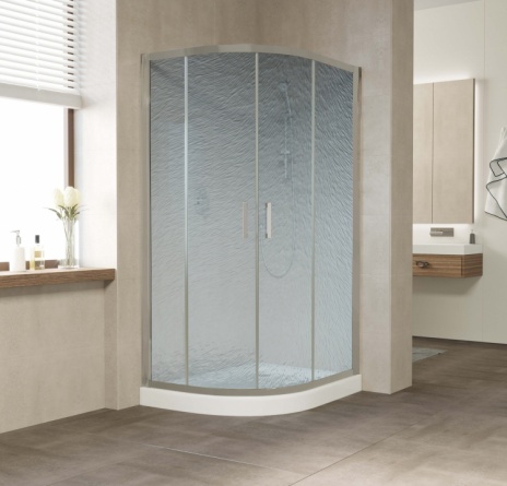 Душевой уголок Vegas Glass ZS-F 110*80 07 02 профиль матовый хром, стекло шиншилла фото 2