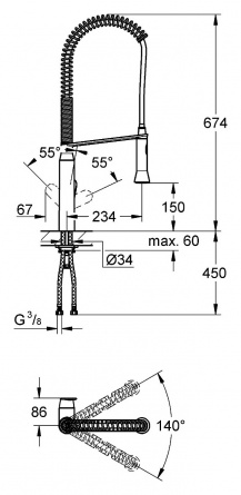 Смеситель Grohe K7 32950000 для кухонной мойки фото 5