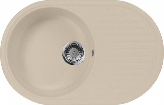 Мойка кухонная AquaGranitEx M-18 бежевая фото 1