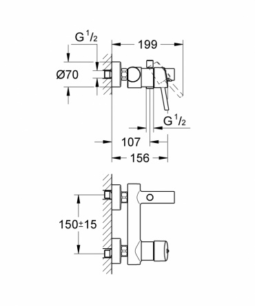 Смеситель для ванны Grohe Concetto фото 2