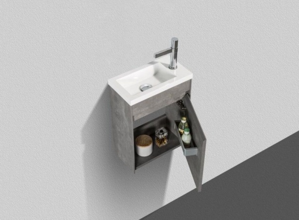 Мебель для ванной BelBagno Pietra Mini 46 R stucco cemento фото 3