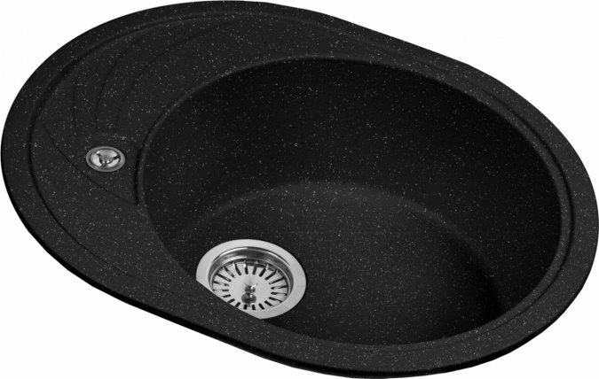 Мойка кухонная AquaGranitEx M-18l черная фото 2