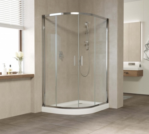Душевой уголок Vegas Glass ZS-F 120*90 08 01 профиль глянцевый хром, стекло прозрачное фото 2