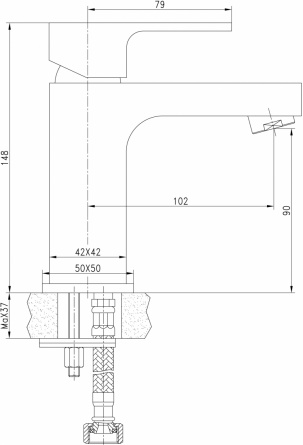Смеситель Aquanet Cubic SD90443-2 для раковины фото 4