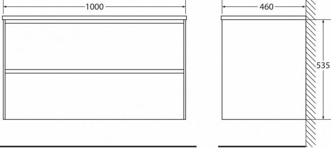 Тумба для комплекта BelBagno Pietra 100 stucco cemento leggero фото 4