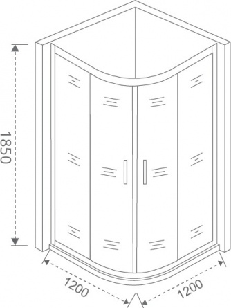 Душевой уголок Good Door Latte R-120-G-WE фото 4