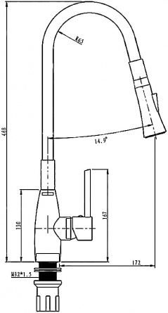 Смеситель Oulin OL-8022 для кухонной мойки фото 5