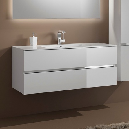 Мебель для ванной Sanvit Кубэ-2 120 белый глянец фото 2
