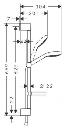 Душевой гарнитур Hansgrohe Croma Select S фото 2