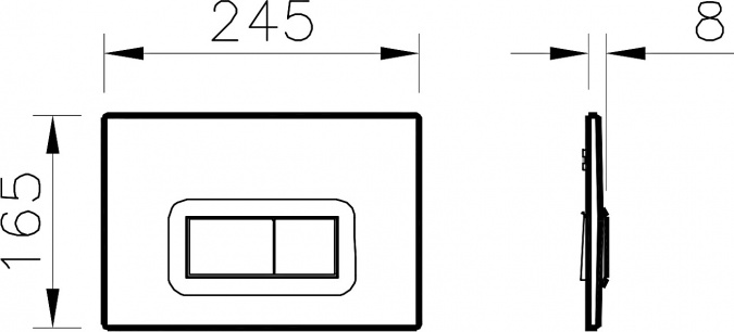 Комплект VitrA S20 9004В003-7202 кнопка хром фото 8